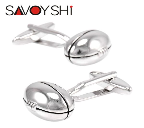 

savoyshi rugby cufflinks for mens french shirt cuff bottons novelty fashion silver sport cuff links brand jewelry6006002
