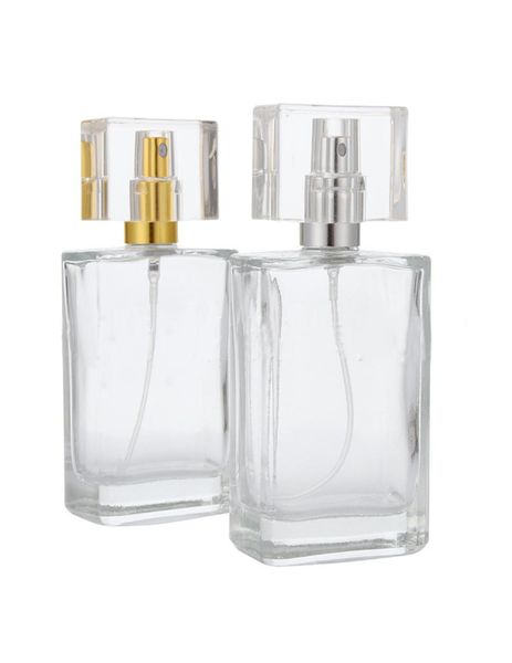 

30ml 50ml empty glass perfume bottles whole square spray atomizer refillable bottle scent case with travel size5908427