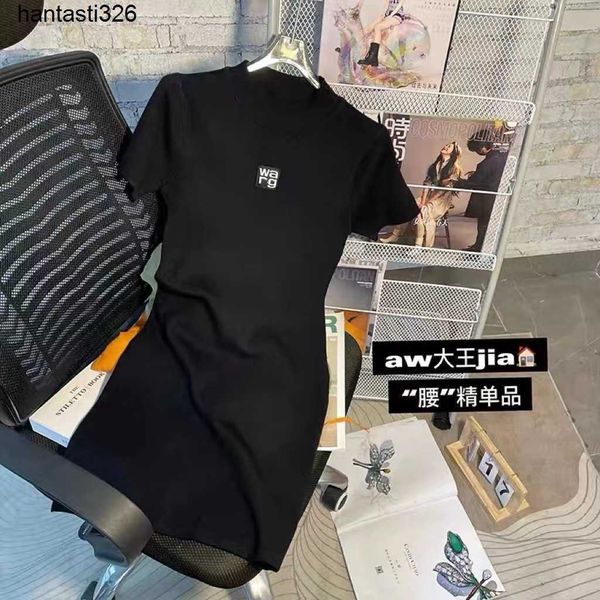 

23 summer aw king's tight-fitting dress with semi neck and front collar temperament wang buttock skirt slim wonmen dress, Black;gray