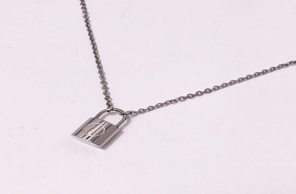 

316l titanium steel jewelry necklace necklace 18k gold rose silver necklace for men and women couple gift7019554