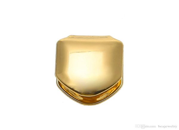 

14k gold plated single tooth fang grill cap canine teeth for man hip hop custom grillz6724889, Black
