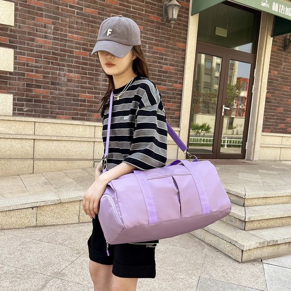 

cross-border fashion dry wet separation gym bag 2022 large capacity girl yoga bag independent shoe pouch travel bag fashion