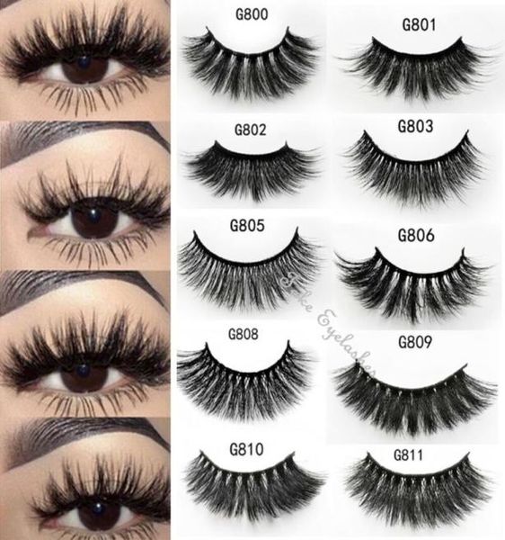 

5 pairs 3d fake eyelashes long thick natural false eye lashes set mink makeup3928182