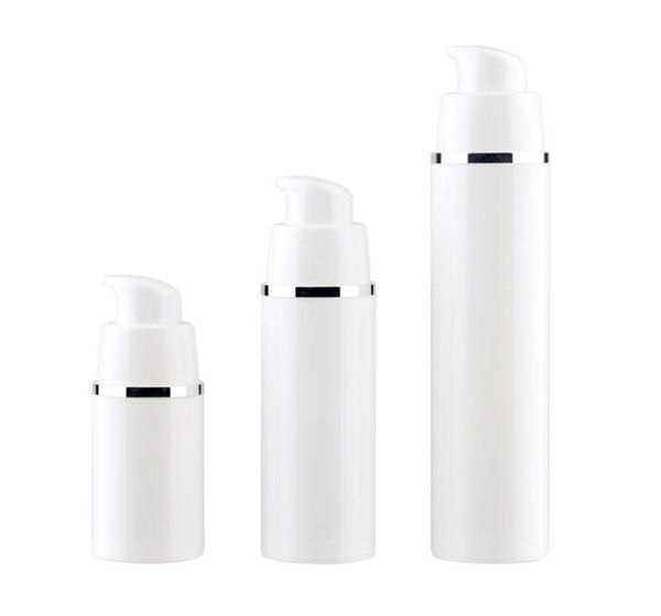

15 30 50ml white empty airless pump bottles vaccum travel lotion pump containers airless lotion dispenser refillable cosmetic bott9506956