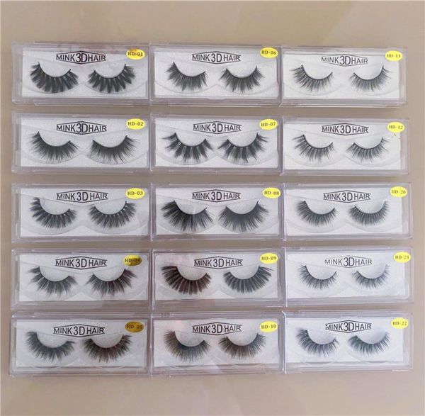 

15 styles 3d mink hair fake eyelash thick mink hair false eyelash natural extension false eyelashes9073875