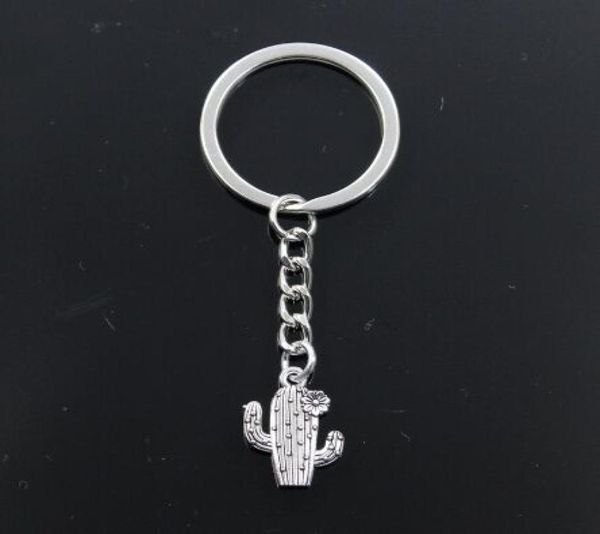 

20pcslot diy accessories antique silver zinc alloy desert cactus flower charms chain key ring keychain3828494, Slivery;golden