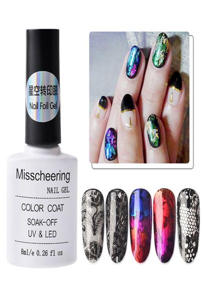 

new 8ml nail art foil adhesive glue star glue for nail foils transfer paper manicure art tool 1 bottle8632071, Red;pink