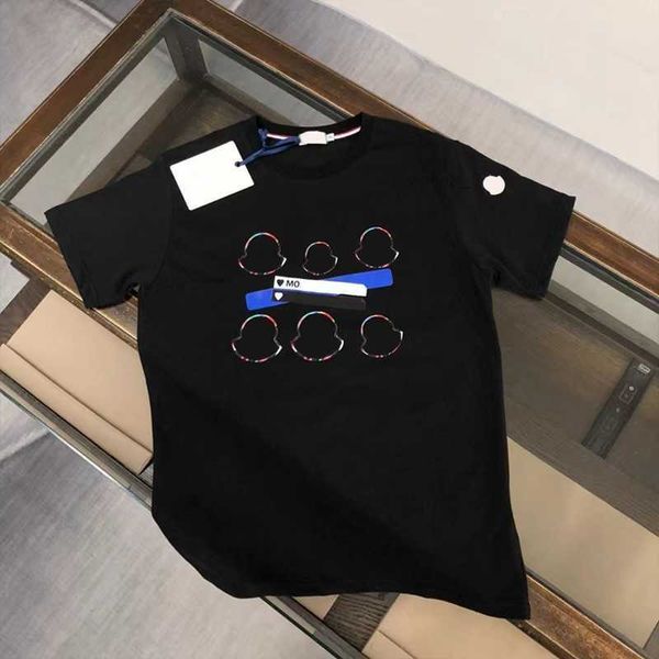 

monclair mens designer t-shirts summer casual womens shirt loose tees with letters print short shorts sleeve mon 1, White;black