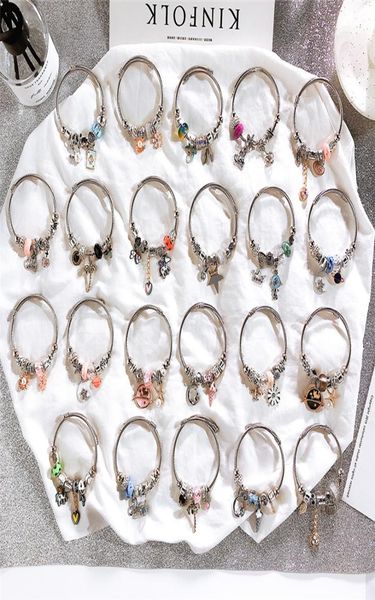 

10pcslot bohemia stainless steel silver color crystal beaded bracelets for women party gifts jewelry mix style whole7147391, Golden;silver
