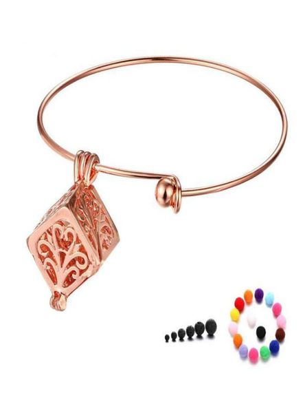 

aromatherapy diffuser bracelet 5 colors essential oil bracelet with black lava stone charm bracelets for women jewelry bracelets3114981, Golden;silver