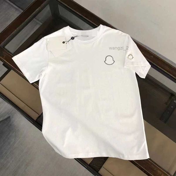 

monclair men's designer t-shirt fashion couple shirt classic crew casual clothing luxury short sleeve summer cotton sports monclairclai, White;black