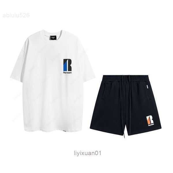 

rep t shirt summer designer men's t-shirts shorts casual suit hip hop streetwear loose white t-shirt design85ess 8 viq2, Gray