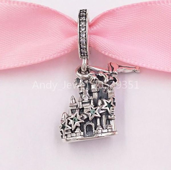 

andy jewel authentic 925 sterling silver beads tinker bell and castle of magical dreams pandora charm charms fits european pandora4913187, Black