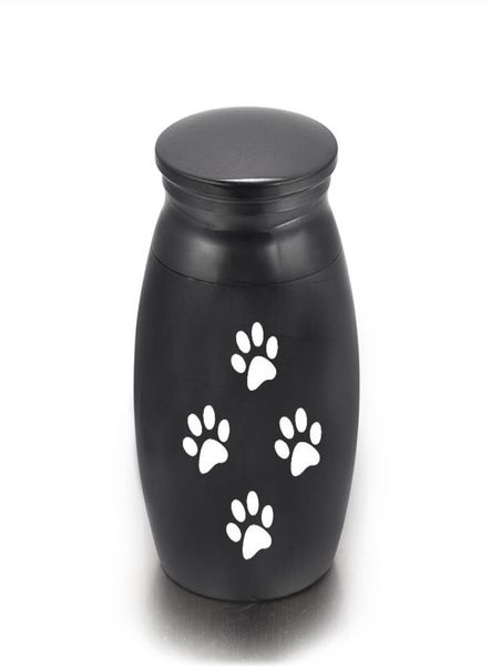 

mini small pet caskets urns memorial urn pet paw ashes holder cremation urn for ashes pet dog cat urn pendant 16x25mm1839118, Silver