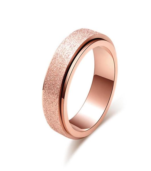 

frosted ring 3 color 316 stainless steel fashion jewelry highquality promotion whole wedding rings for women men gift5276664, Silver