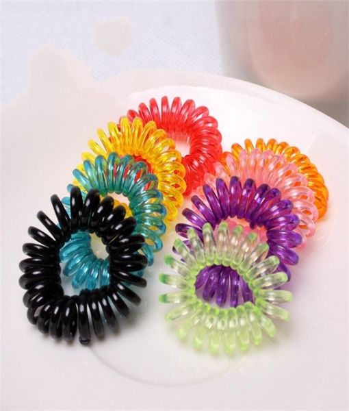 

small size baby girl coil hair tie telephone wire coil elastic hair band children toddler hairband ponytail holder hair accessorie4894805, Slivery;white