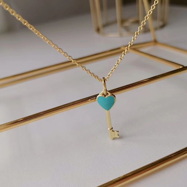 

blue gold plated chain with pendant turquoise jewelry necklaces choker double ring link designer jewelry locket bangle love watches women me, Silver