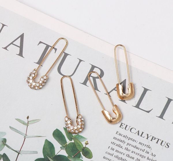 

europe and the united states cross border exquisite earrings personalized pin earrings accessories whole ushaped paper clip ea4866690, Golden;silver