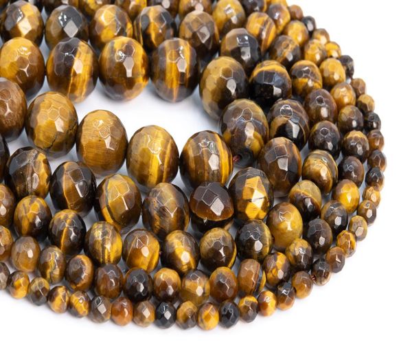 

golden tiger eye gemstone loose beads micro faceted round shape 6mm 8mm for jewelry making2342626, Black