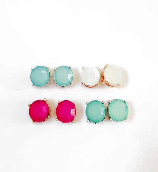 

new simple cute sweet square whole jewelry for women fashion popular elegant stud earring1945569, Golden;silver