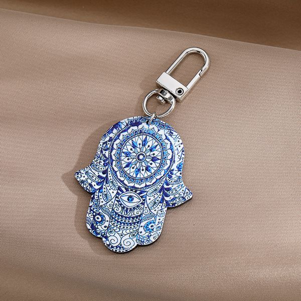 

classic design vintage pattern hand evil eye key rings decorate jewelry, Silver