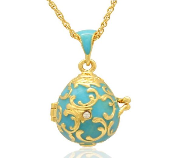 

fleur de lis flower faberge egg pendant easter egg locket for russian style necklace with crystal8561700, Silver