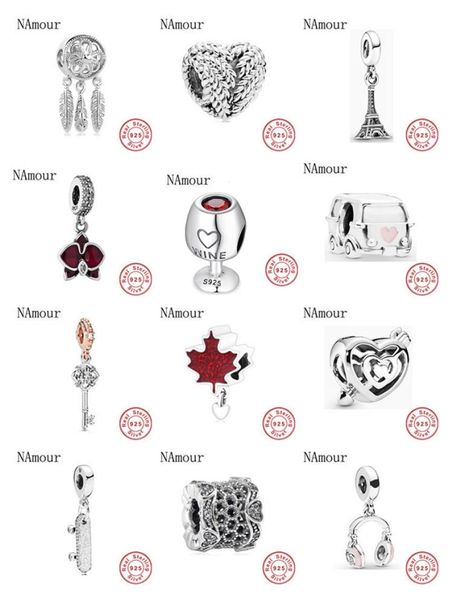 

new dreamcatcher maple leaf diy fine bead fit original charms 925 sterling silver bracelet for women fashion jewelry9599899, Blue;slivery