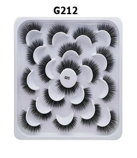 

new 10 pairs faux 3d mink eyelashes natural long false eyelashes eye makeup eyelash extension fake mink lashes7458795