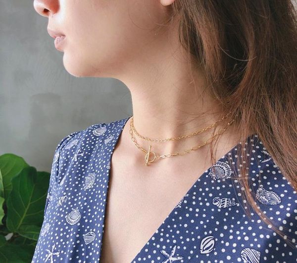 

silvology 925 sterling silver o t buckle double layer chain necklace gold wild elegant 2019 women039s necklace silver 925 jewel6925865