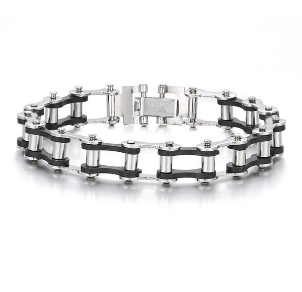 

the new men039s bracelets bicycle chain bracelet stainless steel silver personal style charm wild rope1412088, Black