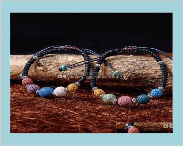 

beaded strands drop delivery 2021 fashion lavarock jewelry sweet women beaded bracelets personality charm wristband bangle adjusta6031274, Black