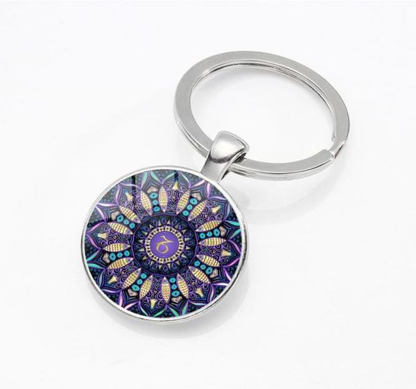 

zodiac sign keychain 12 constellation pendant keyring key scorpio leo aries constellation birthday gift for women and mens4125970, Slivery;golden