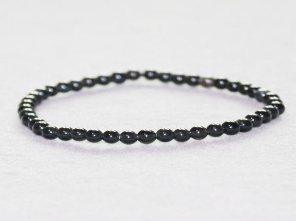 

mg0010 whole 4 mm a grade black tourmaline bracelet mini gemstone black bracelet womens energy protection jewelry2275093