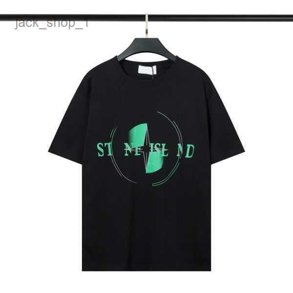 

men's t shirt company designer stone tees summer menswear breathable loose button badge lovers street fashion 100% cotton polo massimo, White;black