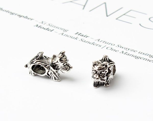 

fluffy dog alloy charm bead big hole fashion women jewelry european style for diy bracelet necklace new1978871, Bronze;silver