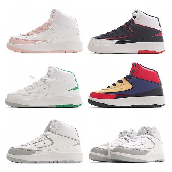 

2023 jumpman 2s basketball kids shoes for boys girls children toddler cool grey racer pink black white 2 sports trainer youth kid athletic o