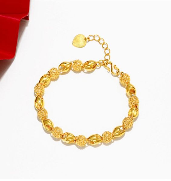 

factoryh6hjshajin fashion jewelry hollow out exquisite buddha vietnam bead bracelet women039s 24k gold plating5308316, Silver