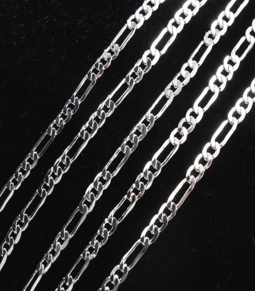 

fine 925 sterling silver chain necklacefashion men women necklace xmas new style trendy 4mm curb 30inch necklace link italy an1027716293