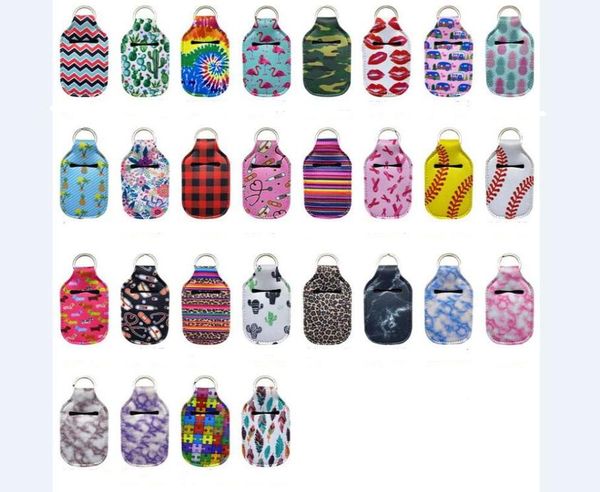 

customize neoprene hand sanitizer bottle holder keychain bags 30ml 1036cm sanitizer key rings hand soap bottle holder with keych6817918, Silver