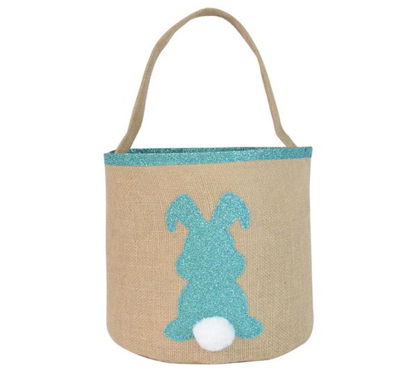 

easter eggs storage basket bag cute sequins rabbit handbags plush bunny tail bags diy kids gifts candies bag canvas bucket pur2166561, Black