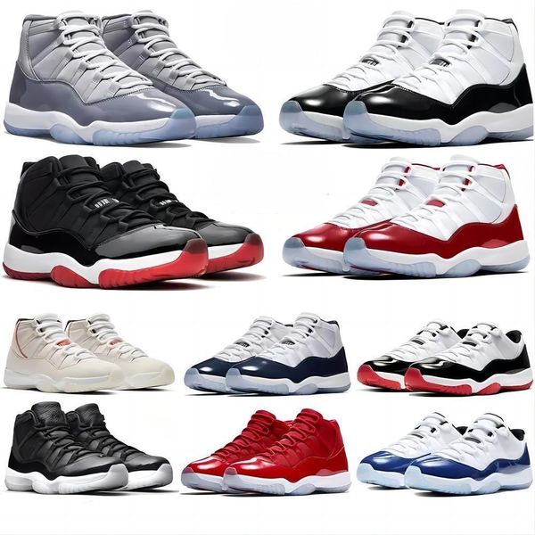 

box with jumpman 11 basketball shoes cherry 11s men women midnight navy cool grey jubilee bred concord 45 gamma blue mens trainers sports