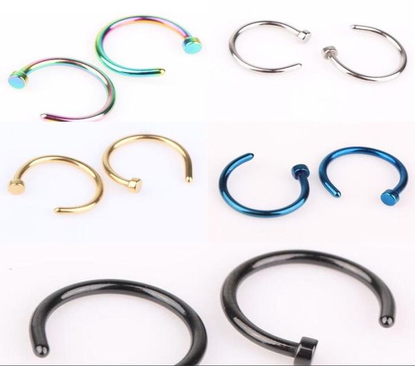 

five colors titanium punk clip on fake piercing body nose ring nose ring for women4388585, Silver