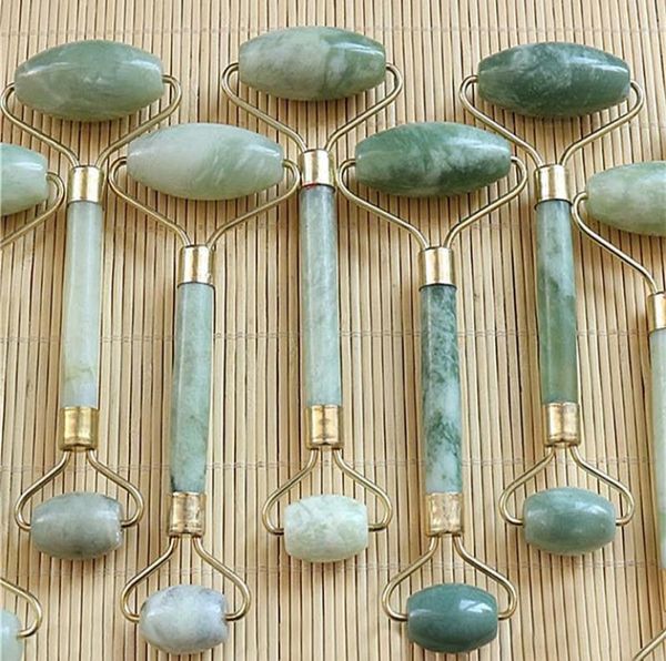 

natural tumbled chakra rose quartz carved beauty roller facial massor stick jade massager dhl 4605336