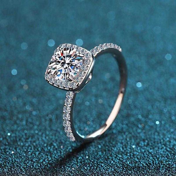 

wedding rings rings rings trendy 925 sterling color moissanite ring women jewelry plated platinum engagement giftcluster r230626, Slivery;golden