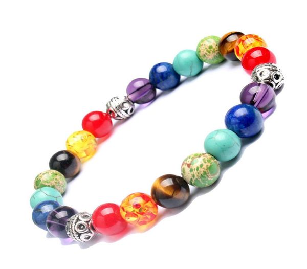 

muticolor mens bracelets lava 7 chakra healing balance beads bracelet for women reiki prayer yoga stones bracelet2428418, Black