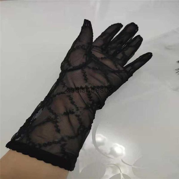 

women long lace bride bridal gloves wedding gloves crystals wedding accessories lace gloves for brides five fingerless wrist leng, Blue;gray