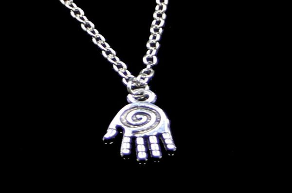 

fashion 18mm hamsa palm hand protection pendant necklace link chain for female choker necklace creative jewelry party gift5347999, Silver