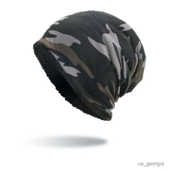 

caps winter wool ski beanie knitted hat knit wool warm winter hat thick soft women men warm baggy camouflage caps hat r230627, Blue;gray