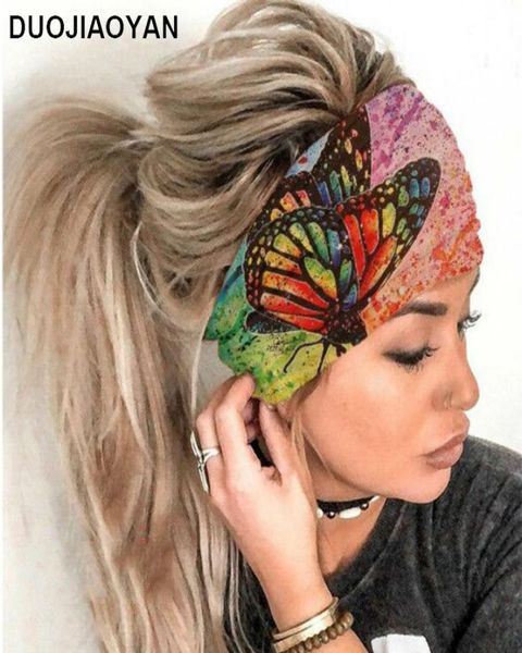 

fashion new elastic color butterfly sports wide headband sweatabsorbent headband ladies headwear spot whole2057249, Silver