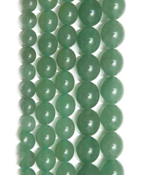 

8mm natural stone green aventurine round loose beads 15quot strand 4 6 8 10 12 14mm pick size for jewelry making2540782, Black